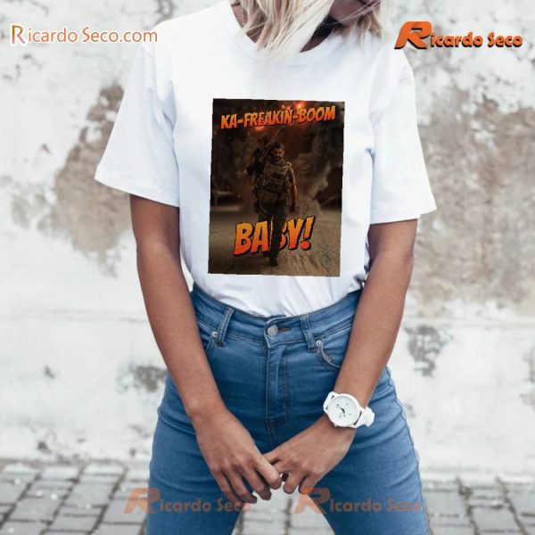 Ka Freakin Boom Baby Unisex T-shirt, Women's V-neck b