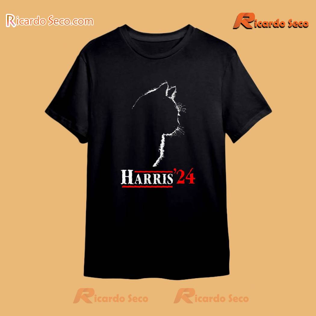 Kamala Harris Cat Lady 2024 Unisex T-shirt, Women's V-neck b