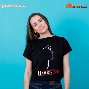 Kamala Harris Cat Lady 2024 Unisex T-shirt, Women's V-neck c