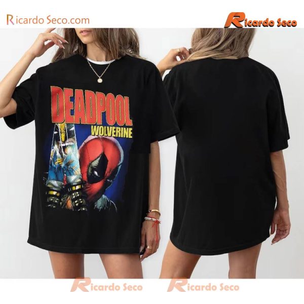 Marvel Deadpool & Wolverine Jumbo Comic Unisex T-shirt, Women's V-neck