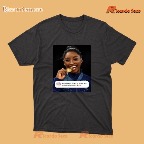 Simone Biles Message To Haters Lack Of Talent, Lazy, Olympic Champions Unisex T-shirt, Women's V-neck