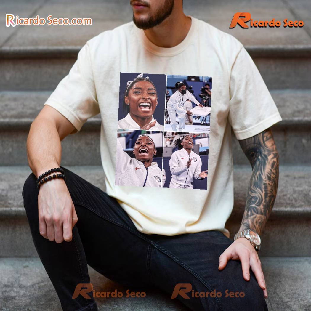 Women’s Gymnastics Team Final Simone Biles Cheered On Her Teammates Unisex T-shirt, Women's V-neck a Women’s Gymnastics Team Final Simone Biles Cheered On Her Teammates Unisex T-shirt, Women's V-neck a