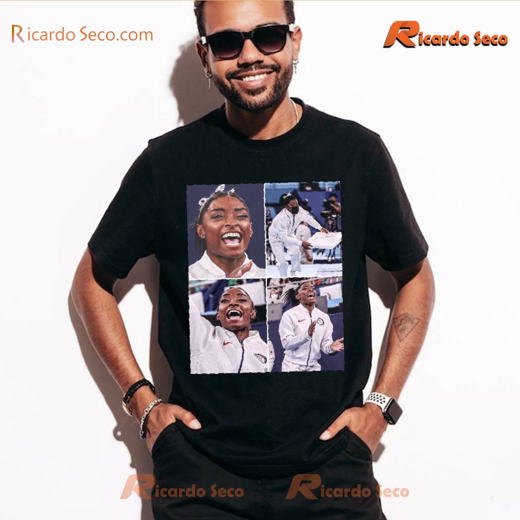 Women’s Gymnastics Team Final Simone Biles Cheered On Her Teammates Unisex T-shirt, Women's V-neck b Women’s Gymnastics Team Final Simone Biles Cheered On Her Teammates Unisex T-shirt, Women's V-neck b