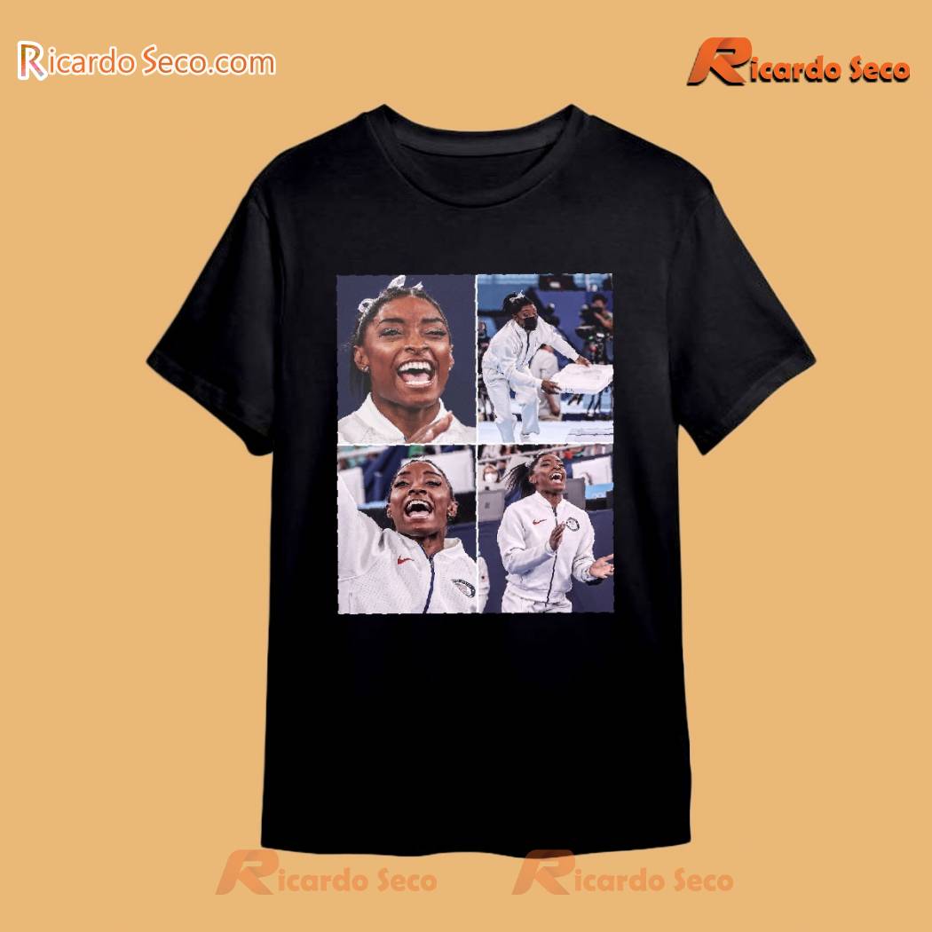 Women’s Gymnastics Team Final Simone Biles Cheered On Her Teammates Unisex T-shirt, Women's V-neck Women’s Gymnastics Team Final Simone Biles Cheered On Her Teammates Unisex T-shirt, Women's V-neck