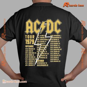 ACDC Highway To Hell 1979 Tour Graphic Unisex Tee, Classic Men Shirt b