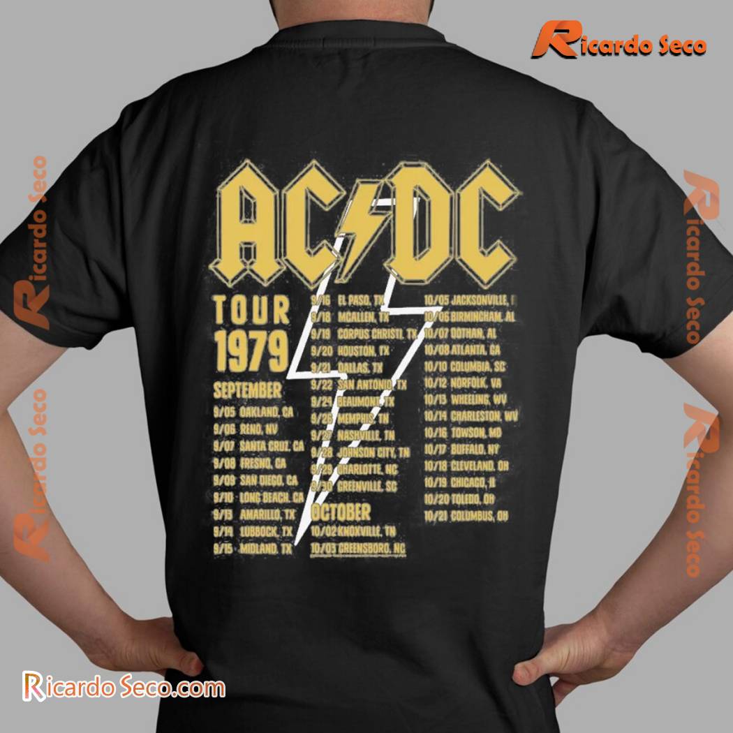 ACDC Highway To Hell 1979 Tour Graphic Unisex Tee, Classic Men Shirt b