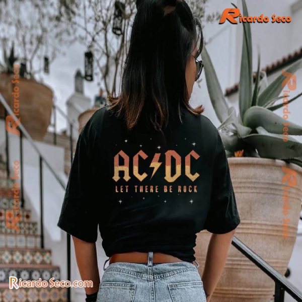 ACDC Let There Be Rock Gift For Music Fan, Two Sides Shirt, V-neck Ladies