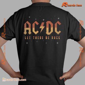 ACDC Let There Be Rock Gift For Music Fan, Two Sides Shirt, V-neck Ladies c