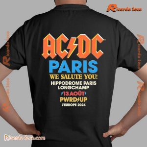 ACDC Paris Pwr Up Tour Graphic Unisex T-shirt, Gift For Fan, Classic Men Shirt b