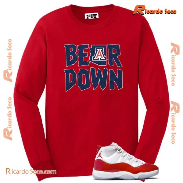 Arizona Wildcats Bear Down Vintage Classic Men Shirt, V-neck Ladies