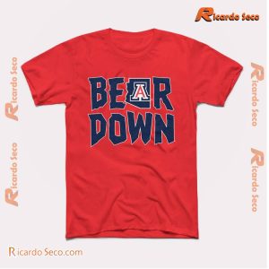 Arizona Wildcats Bear Down Vintage Classic Men Shirt, V-neck Ladies a