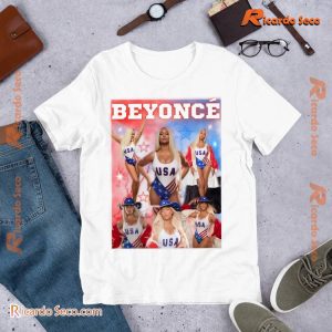 Beyonce Team USA Olympics Paris 2024 Graphic Unisex T-shirt. V-neck Ladies b