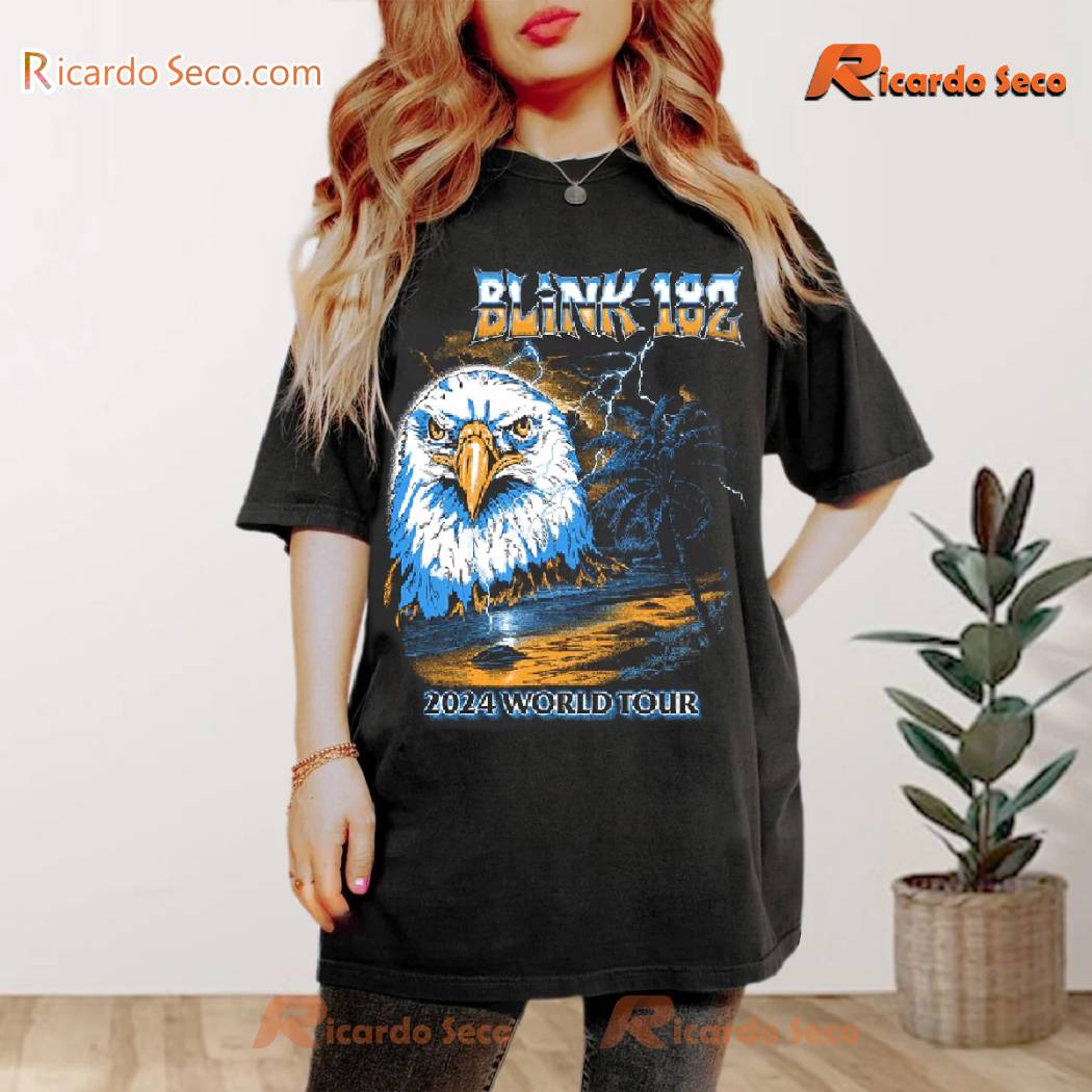 Blink-182 World Tour 2024 Eagle Tour Graphic T-shirt, Gift For Men And Women, Classic Men Shirt a Blink-182 World Tour 2024 Eagle Tour Graphic T-shirt, Gift For Men And Women, Classic Men Shirt a