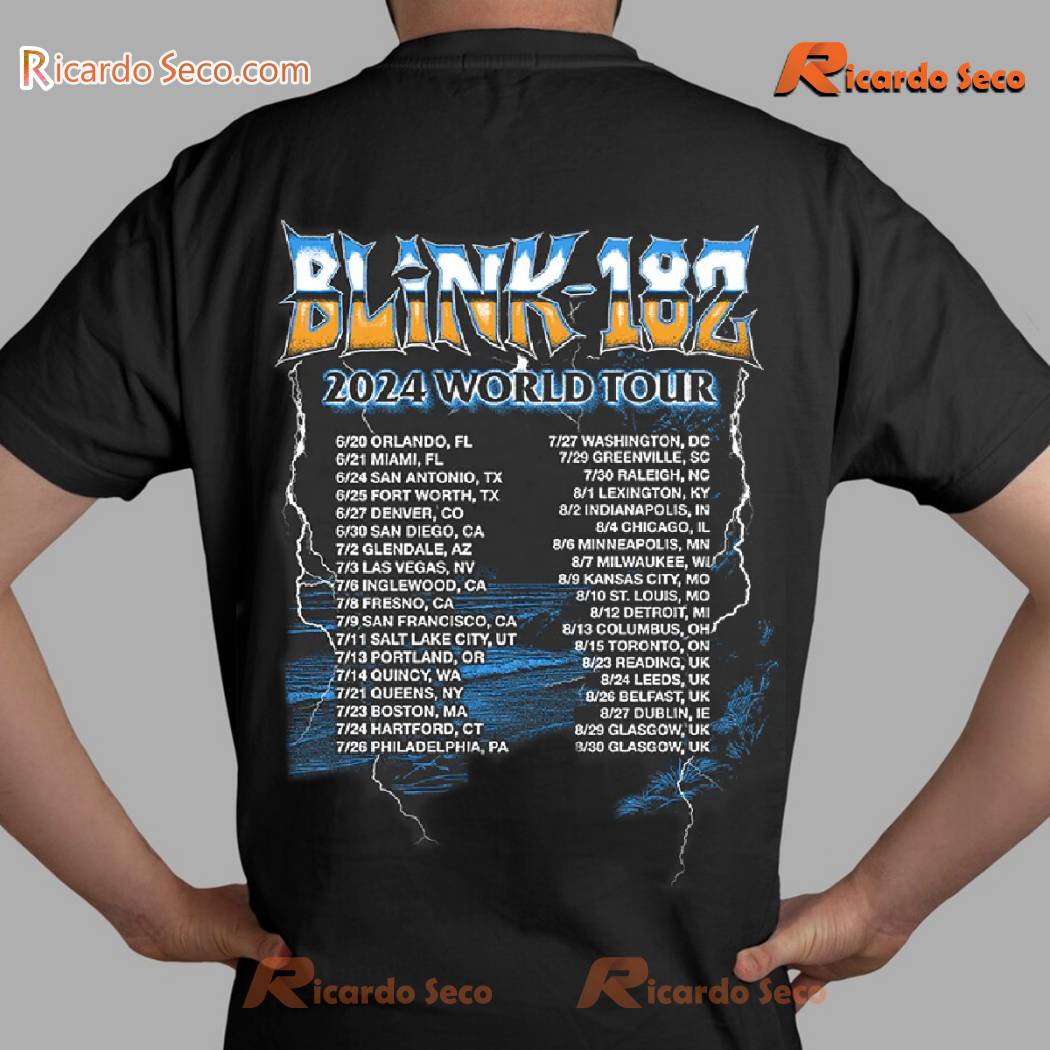 Blink-182 World Tour 2024 Eagle Tour Graphic T-shirt, Gift For Men And Women, Classic Men Shirt b Blink-182 World Tour 2024 Eagle Tour Graphic T-shirt, Gift For Men And Women, Classic Men Shirt b