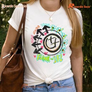 Blink-182 World Tour 2024 One More Time Smiley Sketch Graphic Comfort Color T-shirt b