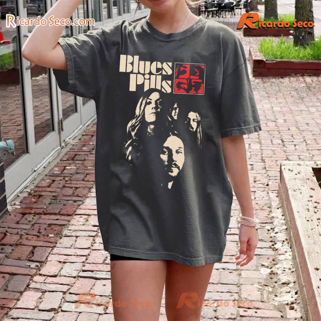 Blues Pills Band Portrait Graphic Unisex T-shirt, Classic Men Shirt Blues Pills Band Portrait Graphic Unisex T-shirt, Classic Men Shirt