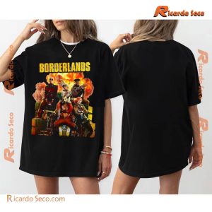 Borderlands 2024 Movie Shirt, Lilith Roland Tiny Tina Claptrap Mad Moxxi, Bomb Borderlands, Borderlands Fan Shirt Unisex Shirt, V-neck Ladies a