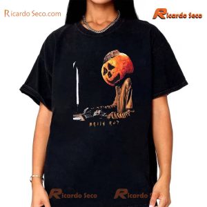 Brain Rot Pumpkin Head Graphic Unisex T-shirt, Classic Men Shirt a