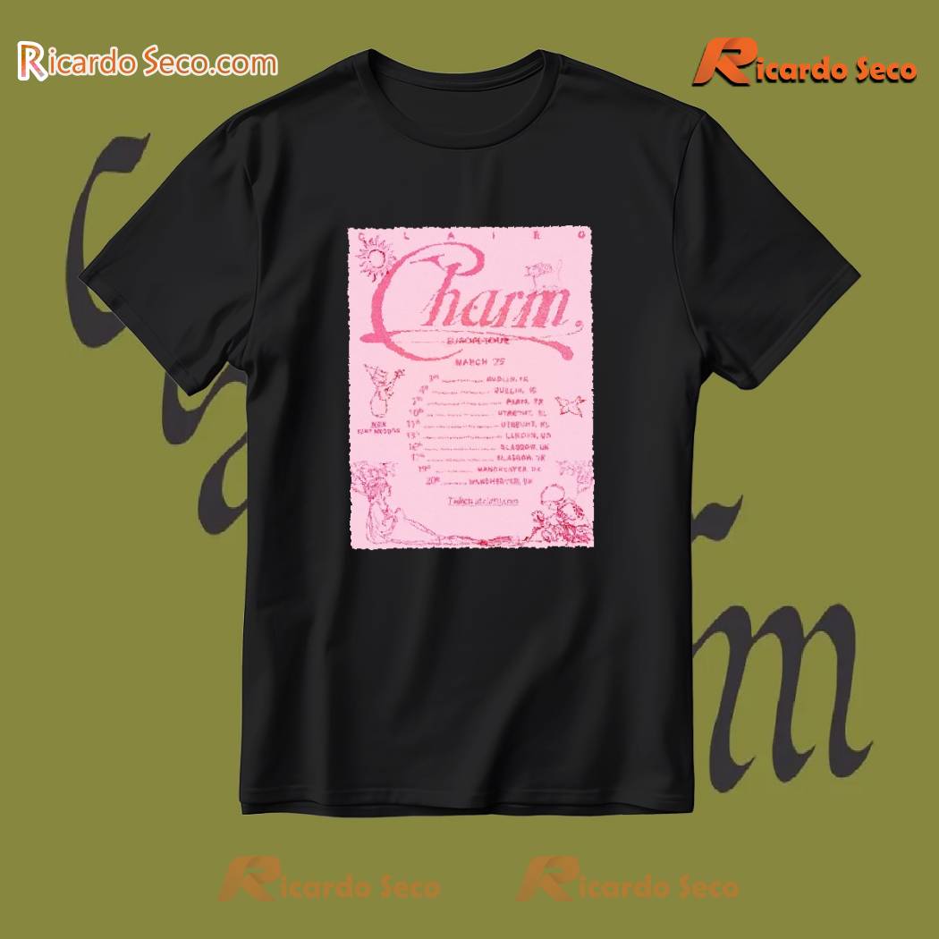 Clairo Charm Europe Tour Shirt V-neck Ladies, Classic Men Shirt a Clairo Charm Europe Tour Shirt V-neck Ladies, Classic Men Shirt a