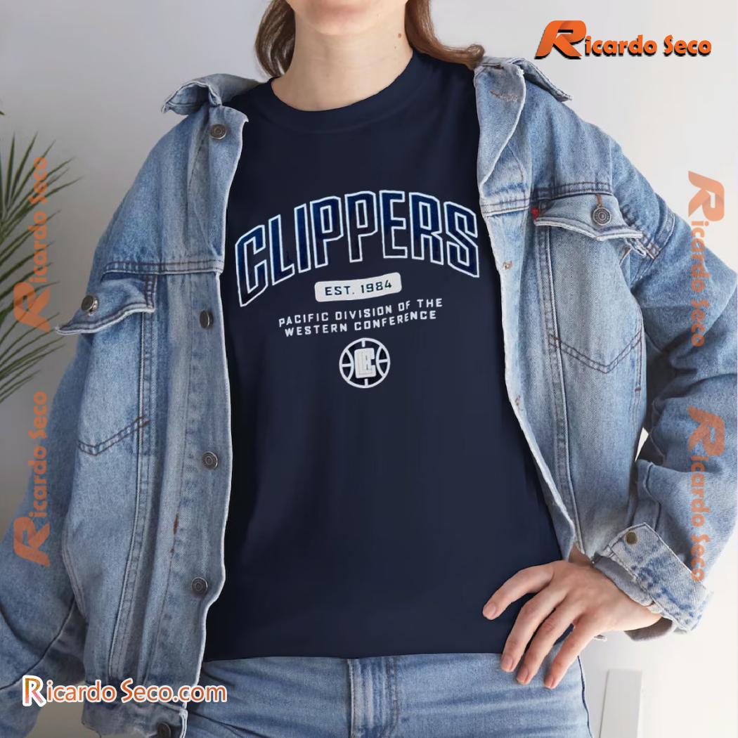 Clippers Est 1984 Pacific Division Of The Western Conference Graphic Unisex T-shirt, Classic Men Shirt Clippers Est 1984 Pacific Division Of The Western Conference Graphic Unisex T-shirt, Classic Men Shirt