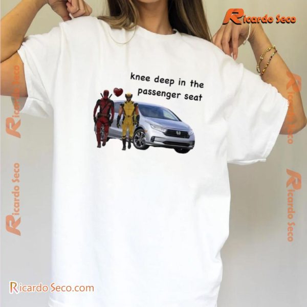 Deadpool & Wolverine Knee Deep In The Passenger Seat Graphic Unisex T-shirt, Classic Men Shirt