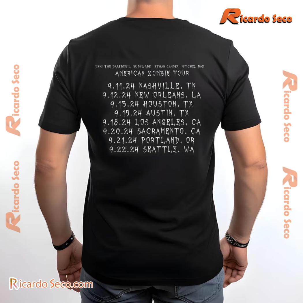 Demi The Daredevil American Zombie Tour Graphic Unisex T-shirt, Gift For Fan, Classic Men Shirt b Demi The Daredevil American Zombie Tour Graphic Unisex T-shirt, Gift For Fan, Classic Men Shirt b