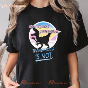 Dinosaurs Are Cool Transphobia Is Not Graphic Unisex Tee, Funny Shirt, V-neck Ladies