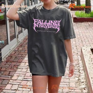 Falling In Reverse Popular Monster Text Graphic Unisex Shirt, Comfort Color Shirt, Classic Men Tee b