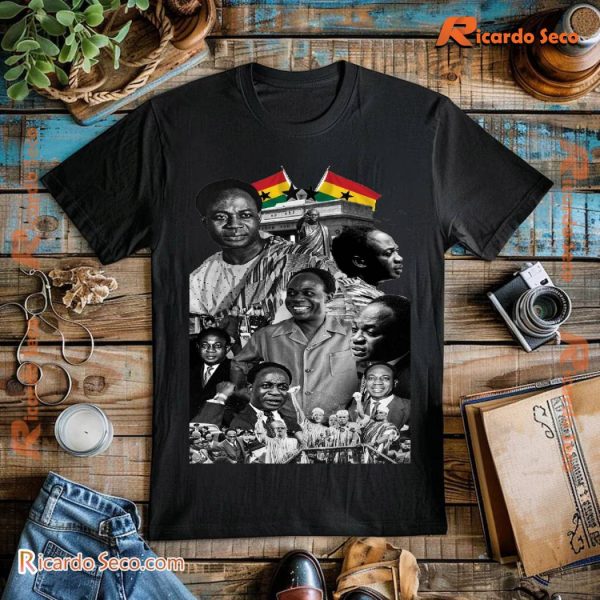 Former President Of Ghana Kwame Nkrumah Never Dies Unisex T-shirt, Ladies V-neck