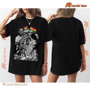 Former President Of Ghana Kwame Nkrumah Never Dies Unisex T-shirt, Ladies V-neck a