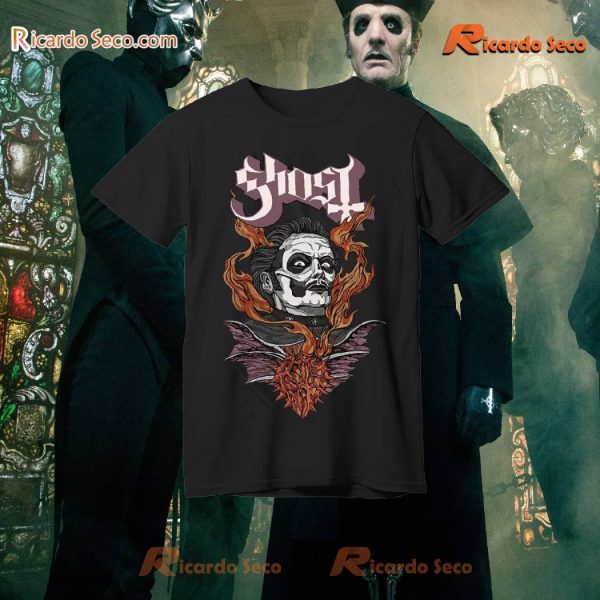 Ghost Cardinal Copia Flaming Face Gift For Fan Unisex T-shirt, Hoodie