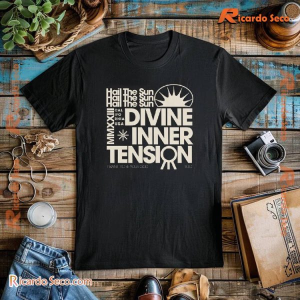 Hail The Sun Mmxxiii Divine Inner Tension Retro Text Retro Text Unisex T-shirt, Graphic Men Classic Shirt