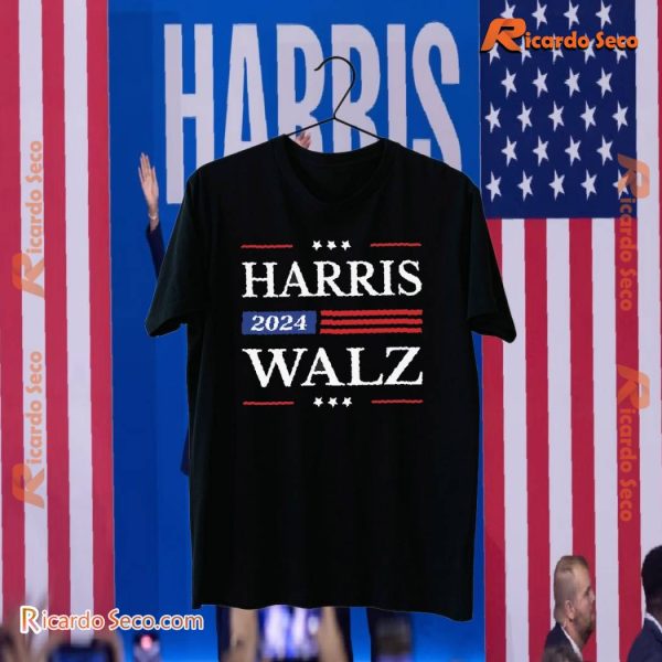 Harris Waltz 2024 Shirt American Flag Gift For Man And Woman, V-neck Ladies