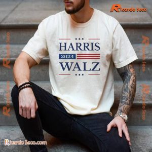 Harris Waltz 2024 Shirt American Flag Gift For Man And Woman, V-neck Ladies a