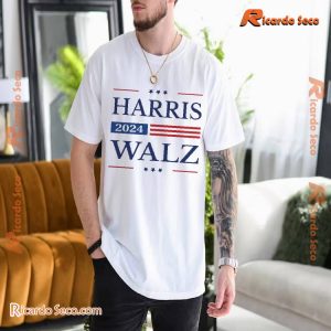 Harris Waltz 2024 Shirt American Flag Gift For Man And Woman, V-neck Ladies b