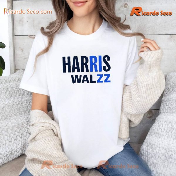 Harris Waltz 2024 T-shirt Kamala For The People Basic Style Graphic V-neck Ladies, Men Shirt