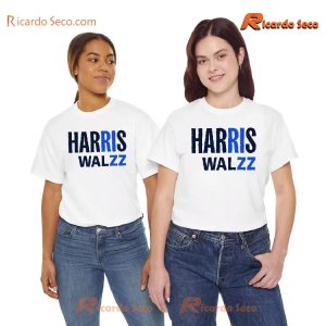 Harris Waltz 2024 T-shirt Kamala For The People Basic Style Graphic V-neck Ladies, Men Shirt a