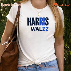 Harris Waltz 2024 T-shirt Kamala For The People Basic Style Graphic V-neck Ladies, Men Shirt b