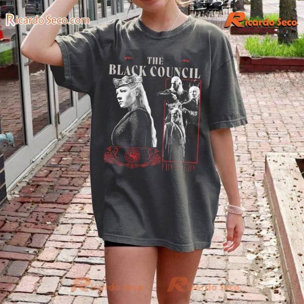 House Of The Dragon Fire To Fire The Black Council Graphic Unisex T-shirt, Gift For Movie Fan Shirt a