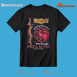 House Of The Dragon House Targaryen Fire & Blood Icons Unisex T-shirt, Classic Men Shirt a