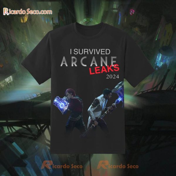 I Survived Arcane Leaks 2024 Graphic Gaming Shirt, Classic Men Shirt