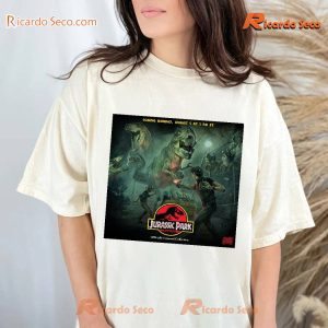 Jurassic Park Poster Film Vintage Unisex T-shirt, Women's V-neck