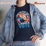 Kamala Harris Childless Cat Ladies Vote Funny Vintage Graphic Tee, V-neck Ladies