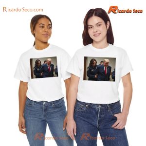 Kamala Harris X Donald Trump As Cop Vs The Felon Graphic Unisex T-shirt, Election Shirt, Classic Men Shirt a