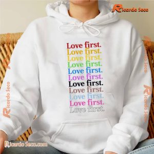 Kamala Harris X Doug Emhoff Love First Adults' Vintage Unisex Tee, Classic Men Shirt, V-neck Ladies a