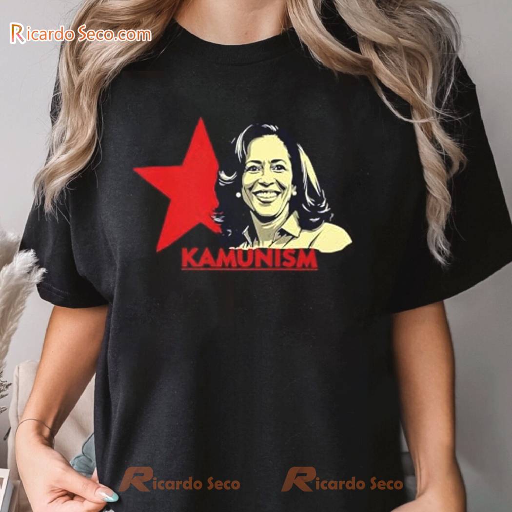 Kamunism Kamala Harris 2024 Elections Graphic Unisex Tee, Classic Men Shirt, V-neck Ladies a Kamunism Kamala Harris 2024 Elections Graphic Unisex Tee, Classic Men Shirt, V-neck Ladies a