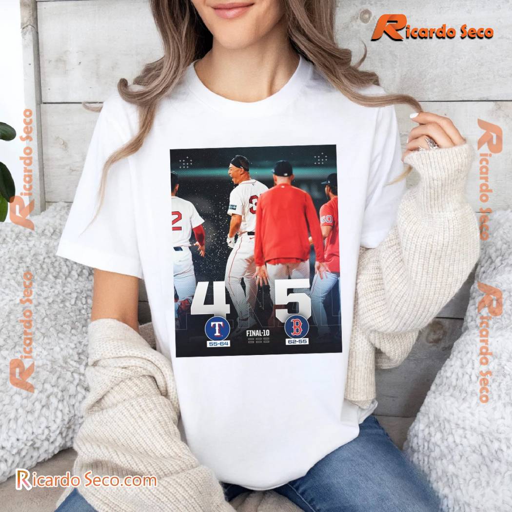 MLB Boston Red Sox Defeated The Texas Rangers 5-4 Graphic Unisex T-shirt, Men Classic Shirt a