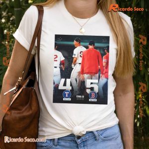 MLB Boston Red Sox Defeated The Texas Rangers 5-4 Graphic Unisex T-shirt, Men Classic Shirt b