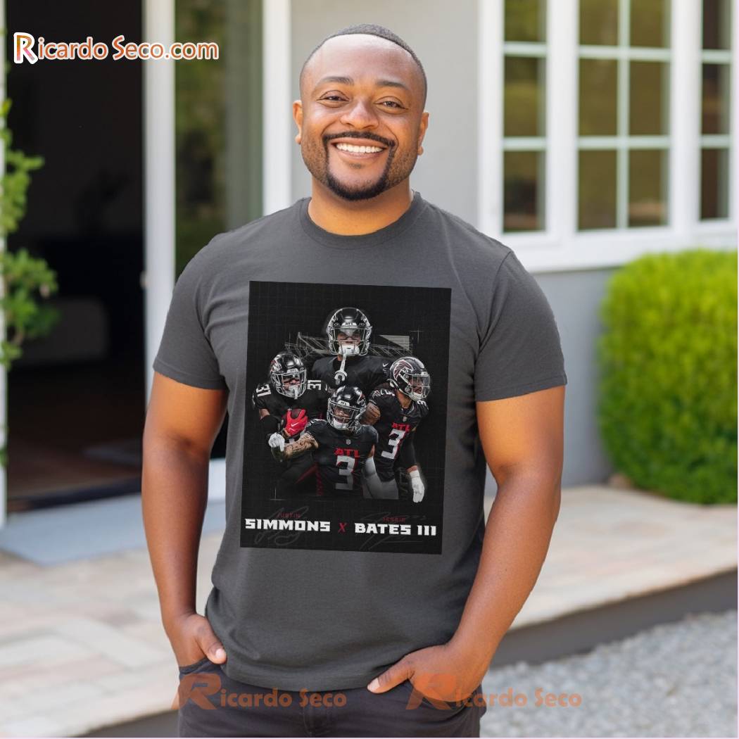 NFL Atlanta Falcons Justin Simmons X Jessie Bates III Graphic Tee, Gift For Fan, Classic Men Shirt b NFL Atlanta Falcons Justin Simmons X Jessie Bates III Graphic Tee, Gift For Fan, Classic Men Shirt b
