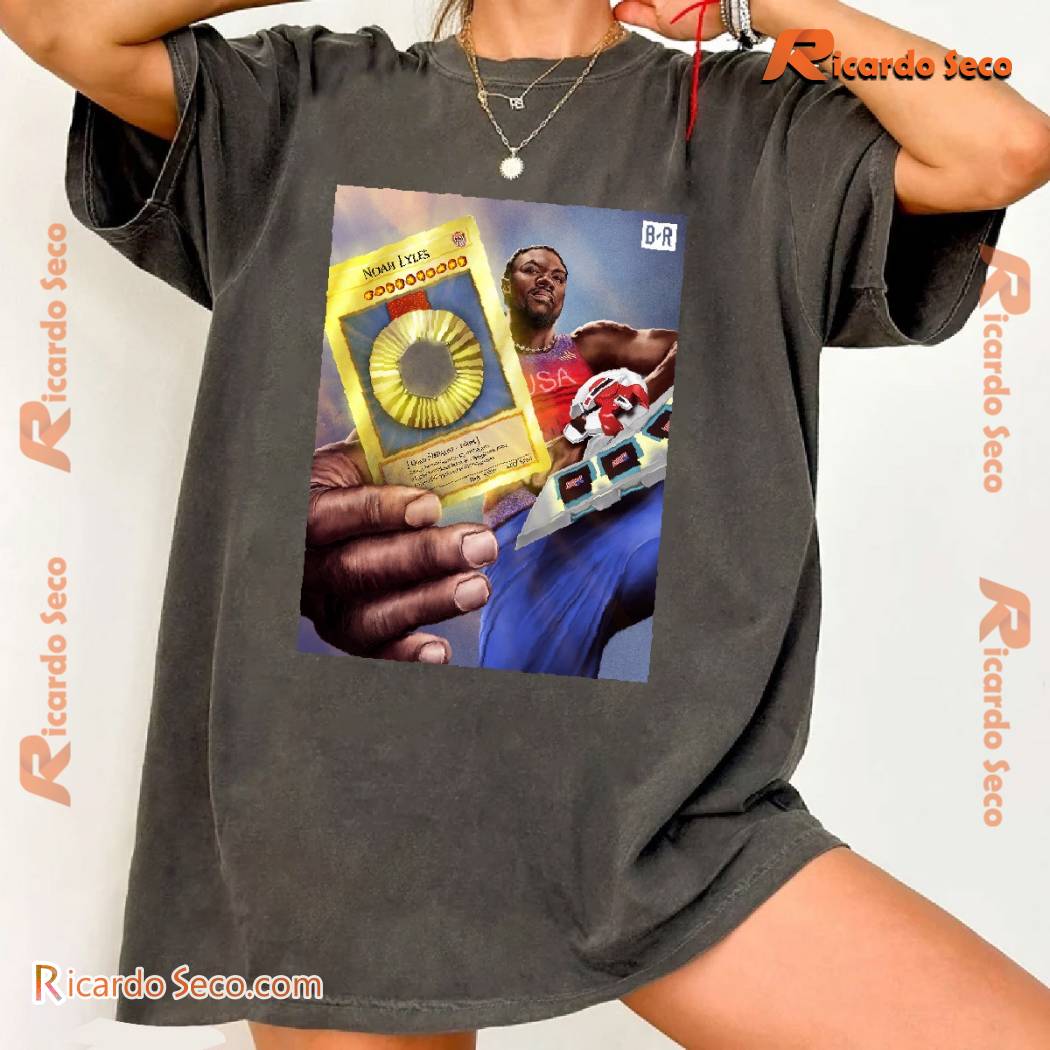Noah Lyles Gets Gold In The Men's 100m Final Graphic Vintage Unisex T-shirt, Classic Mens Shirt, Ladies V-neck a